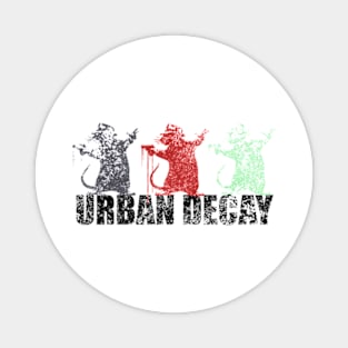 Grunge Urban Decay Contemporary Gangster Rats Design Magnet